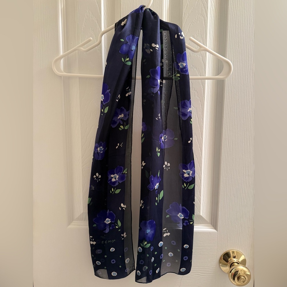 Echo Women's Navy Floral Scarf